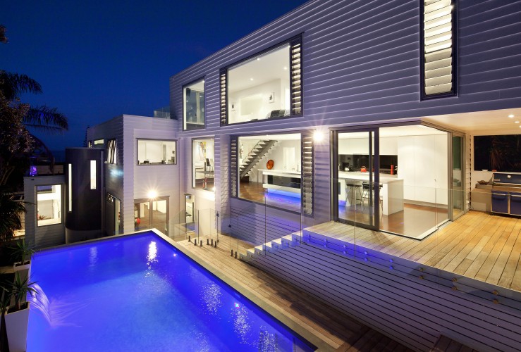 Pool at night